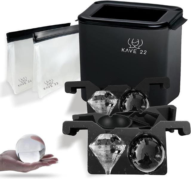 KAVE 22 Clear Ice Ball and Diamond Mold KAVE 22 Clear Ice Ball and Diamond Mold